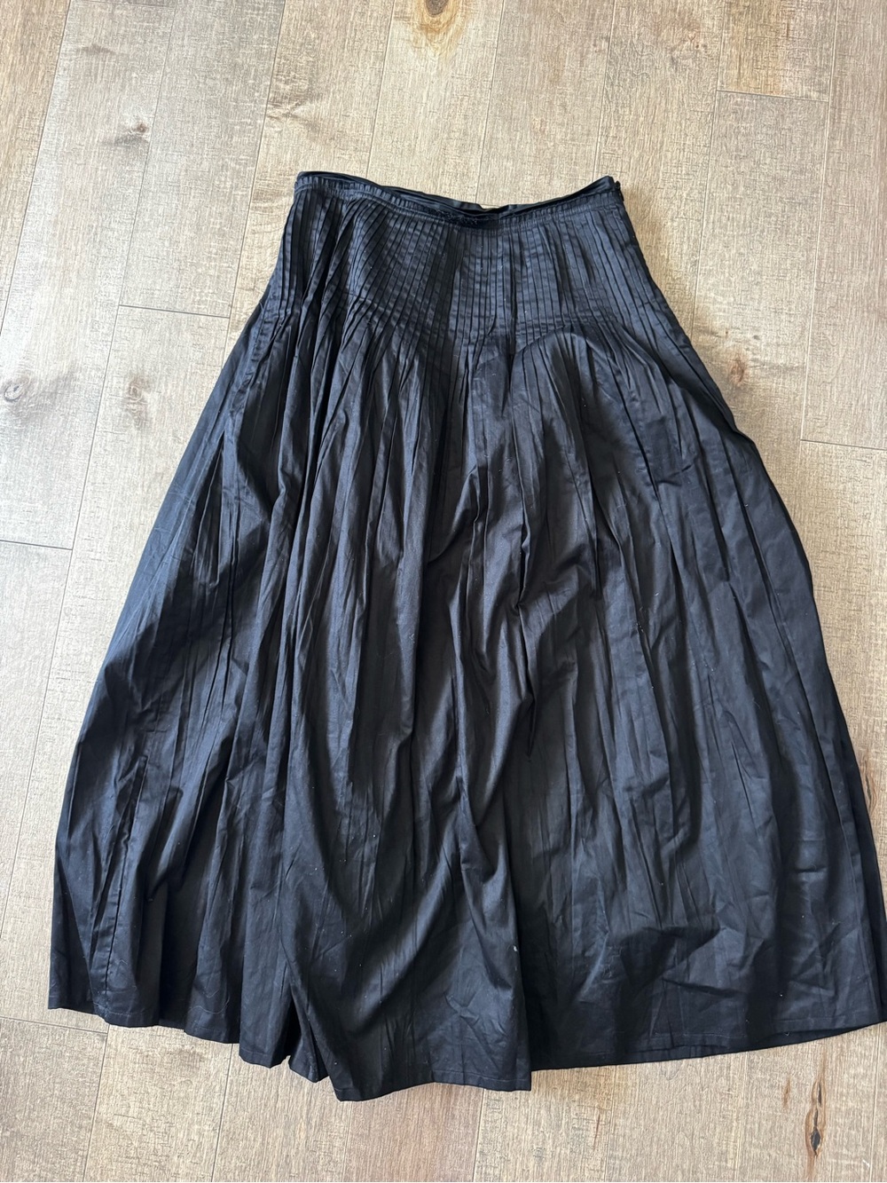 Black Women's Full Midi Skirt - Classic Elegant Style